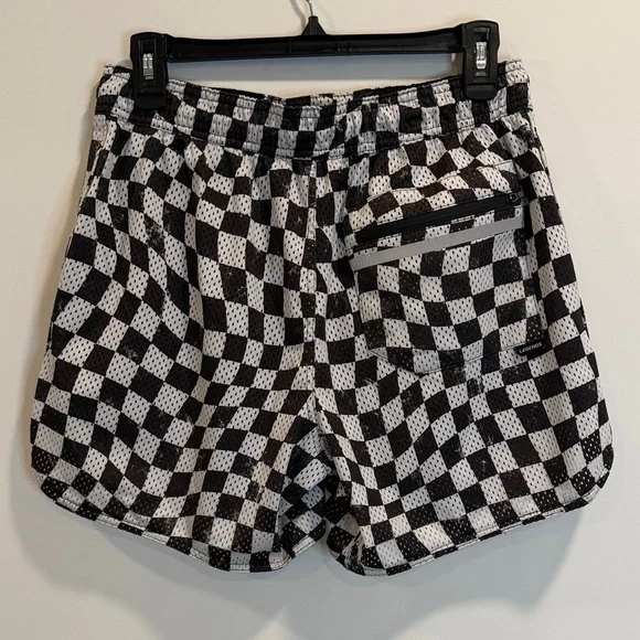 Legends Black and White Checkered Athletic Shorts - Picture 3 of 3